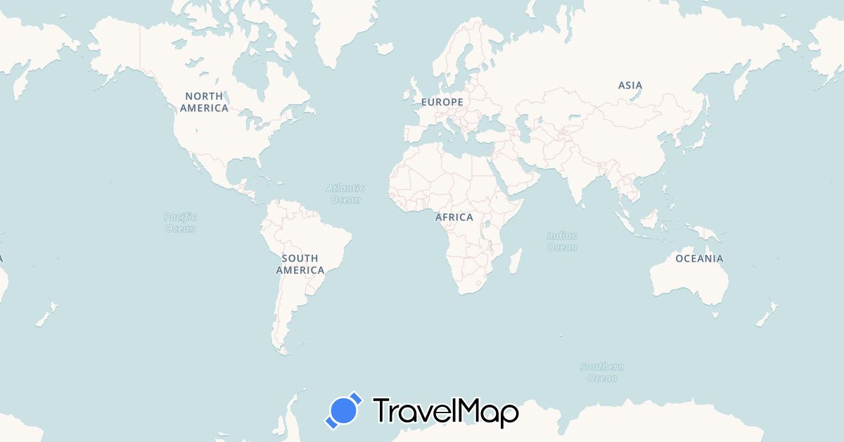 TravelMap itinerary: driving, boat in Andorra, Angola, Burundi, Benin, Botswana, Democratic Republic of the Congo, Republic of the Congo, Côte d'Ivoire, Cameroon, Spain, France, Gabon, Ghana, Guinea, Kenya, Morocco, Mauritania, Malawi, Mozambique, Namibia, Nigeria, Portugal, Rwanda, Senegal, Swaziland, Togo, Tanzania, Uganda, South Africa, Zambia, Zimbabwe (Africa, Europe)
